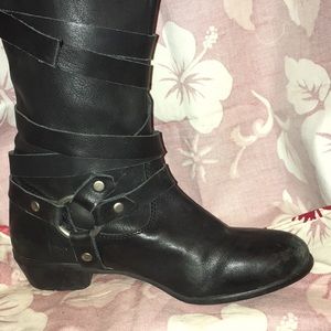 Naughty Monkey harness strapped knee boots